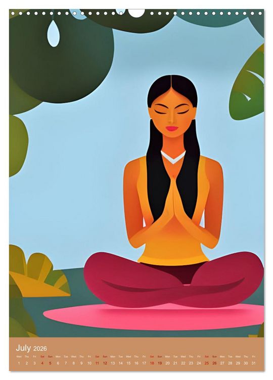 Produktbild: Meditation Unites (Wall Calendar 2026 DIN A3 portrait), CALVENDO 12 Month Wall Calendar