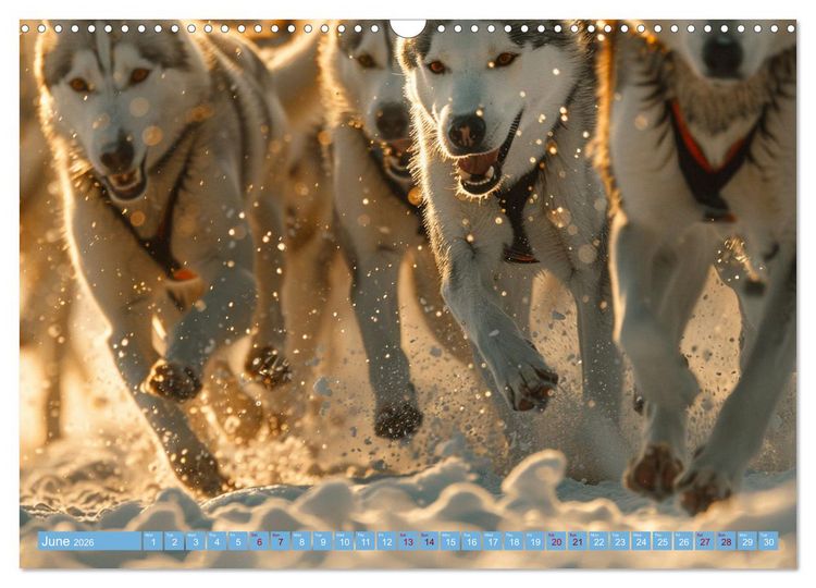 Produktbild: Sled Dogs - the Dream of Running (Wall Calendar 2026 DIN A3 landscape), CALVENDO 12 Month Wall Calendar
