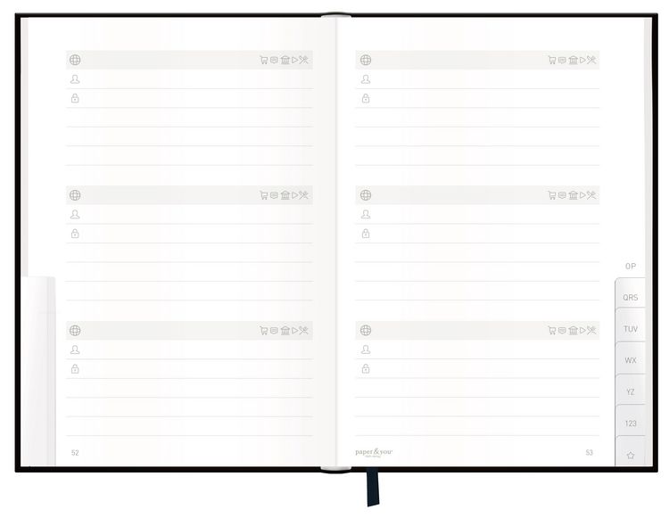 Produktbild: Passwort-Organizer A6+