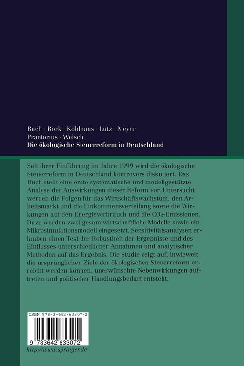 Produktbild: Die &ouml;kologische Steuerreform in Deutschland