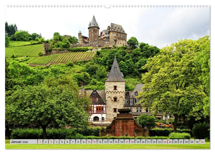 Produktbild: Bacharach - Sehenswerter Ort am Mittelrhein (Wandkalender 2026 DIN A2 quer), CALVENDO Monatskalender
