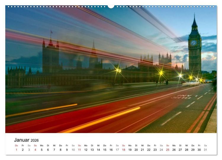 Produktbild: LONDON Willkommen in der Weltstadt (hochwertiger Premium Wandkalender 2026 DIN A2 quer), Kunstdruck in Hochglanz