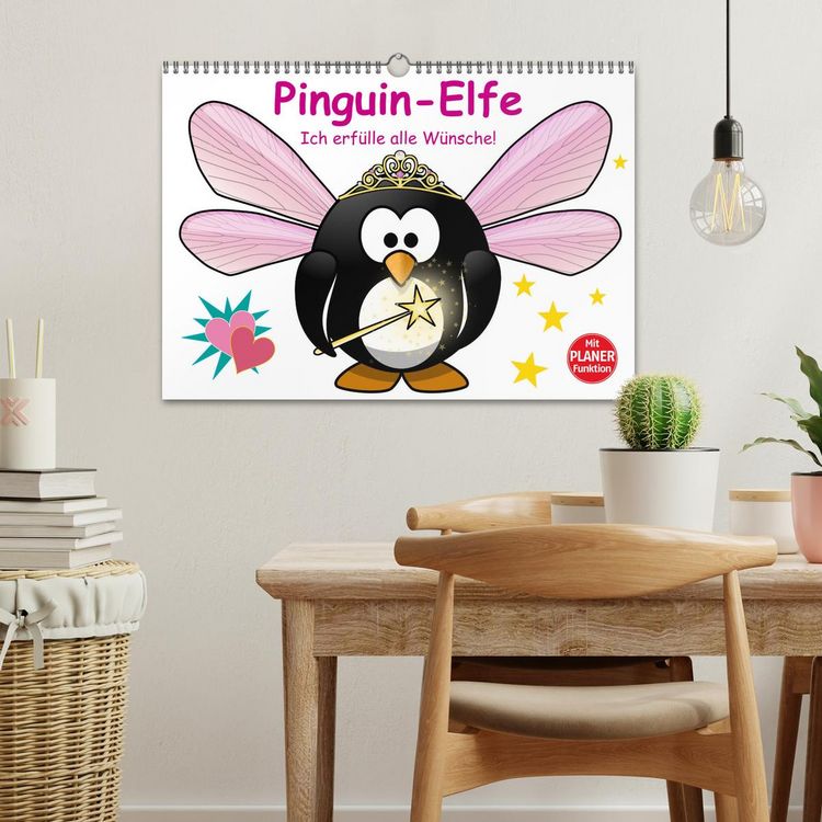 Produktbild: Pinguin-Elfe (Wandkalender 2026 DIN A3 quer), CALVENDO Monatskalender