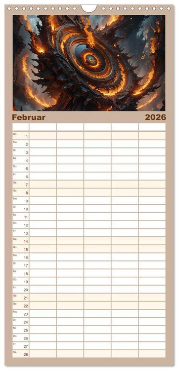 Produktbild: Familienplaner 2026 - Portale in fremde Welten - Mystische Pforten mit 5 Spalten (Wandkalender, 21 x 45 cm) CALVENDO