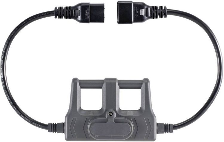 Produktbild: VOLTCRAFT CAA-1L 16 Messadapter Kaltger&auml;te-Stecker C20 - Kaltger&auml;te-Buchse C19 Dunkelgrau