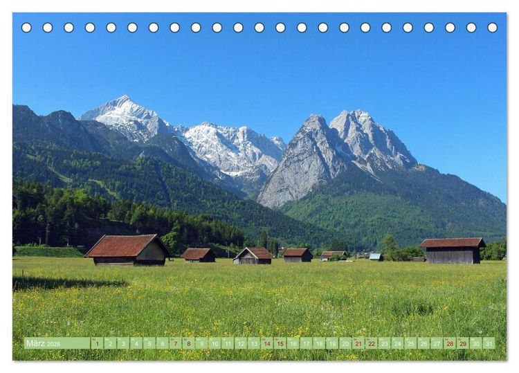 Produktbild: Zauber der Zugspitze (Tischkalender 2026 DIN A5 quer), CALVENDO Monatskalender