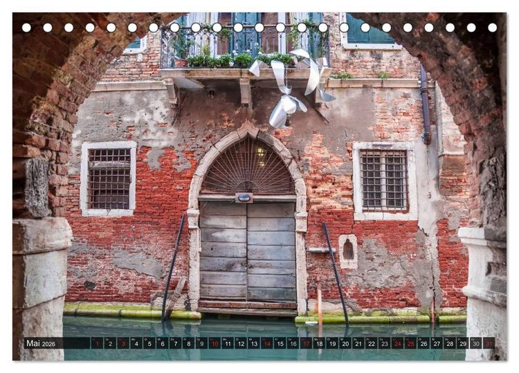 Produktbild: VENEDIG charmante Details (Tischkalender 2026 DIN A5 quer), CALVENDO Monatskalender