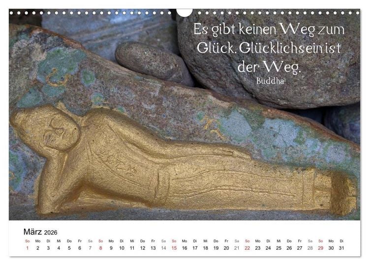 Produktbild: Reisefreu(n)de: Leben in Harmonie - buddhistische Zitate (Wandkalender 2026 DIN A3 quer), CALVENDO Monatskalender