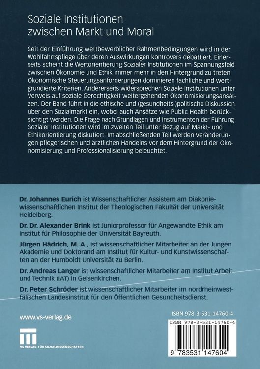 Produktbild: Soziale Institutionen zwischen Markt und Moral