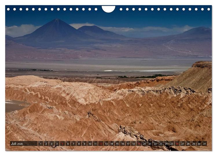 Produktbild: Atacama W&uuml;ste - Landschaften der Extreme (Wandkalender 2026 DIN A4 quer), CALVENDO Monatskalender