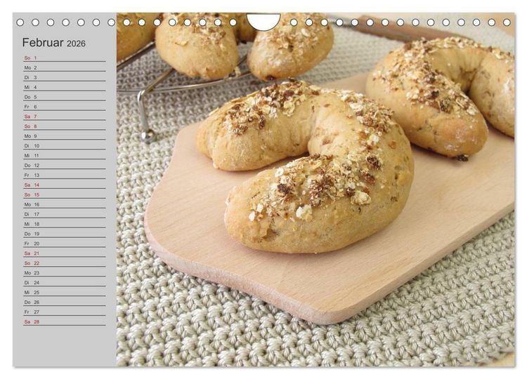 Produktbild: Frisch gebackene Brote und Br&ouml;tchen (Wandkalender 2026 DIN A4 quer), CALVENDO Monatskalender