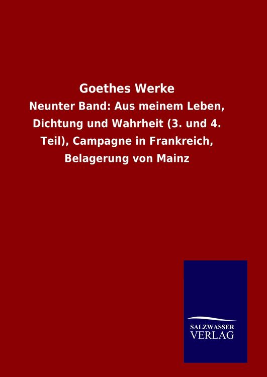 Produktbild: Goethes Werke
