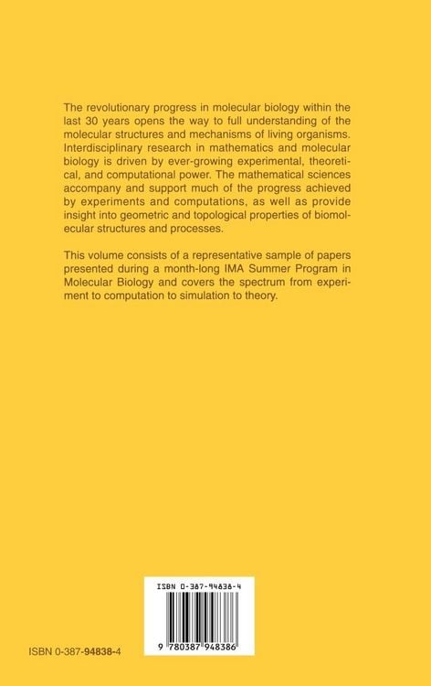 Produktbild: Mathematical Approaches to Biomolecular Structure and Dynamics