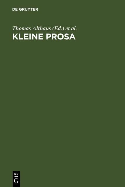 Produktbild: Kleine Prosa