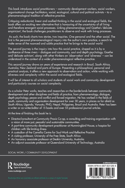 Produktbild: Understanding Phenomenological Reflective Practice in the Social and Ecological Fields