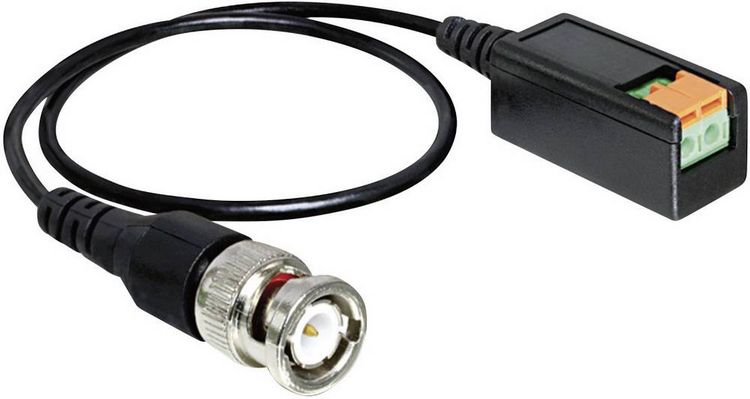 Produktbild: Delock Seriell Anschlusskabel [1x BNC-Stecker - 1x 2-Draht-Leitung] 0.40m Schwarz