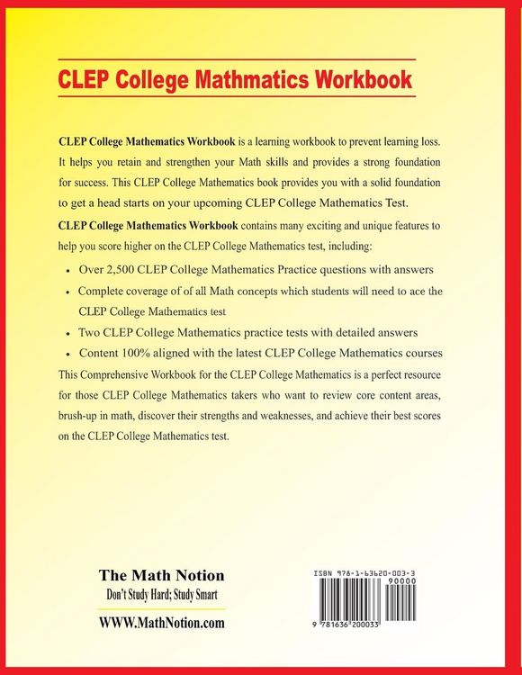 CLEP College Mathematics Workbook online bestellen