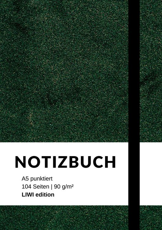 Produktbild: Notizbuch A5 punktiert gr&uuml;n - 100 Seiten 90g/m&sup2; - Soft Cover