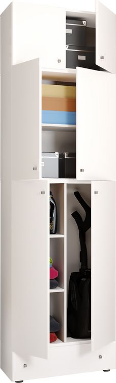 Produktbild: Holz Besenschrank Staubsauger Putzschrank Lona SA