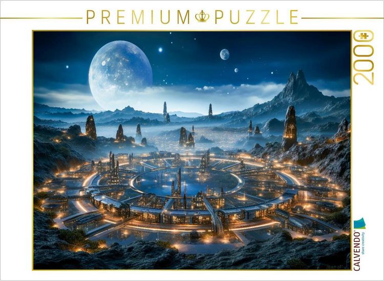 Produktbild: CALVENDO Puzzle Harmonische Zukunft zwischen den Sternen | 2000 Teile Lege-Gr&ouml;&szlig;e 90x67cm Foto-Puzzle f&uuml;r gl&uuml;ckliche Stunden
