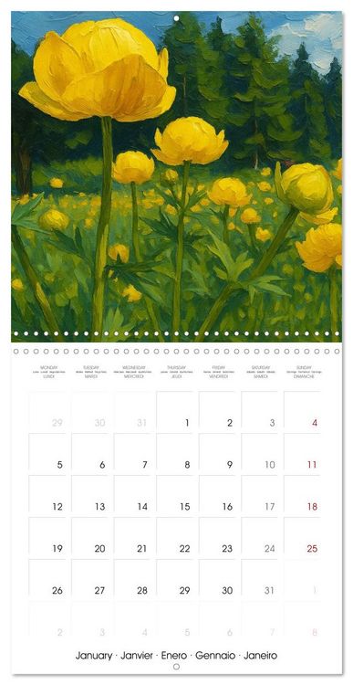 Produktbild: Eurasia Flowers (Wall Calendar 2026 12 &times; 12 Inch) CALVENDO 12 Month Wall Calendar