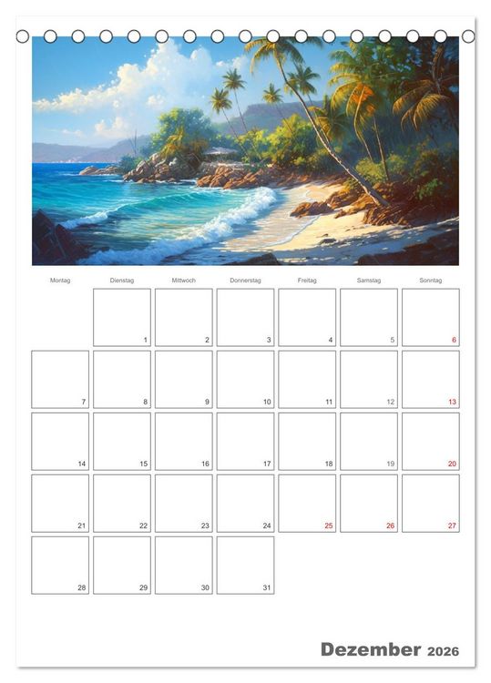 Produktbild: Die Karibik. Der Zauber tropischer Juwele (Tischkalender 2026 DIN A5 hoch), CALVENDO Monatskalender