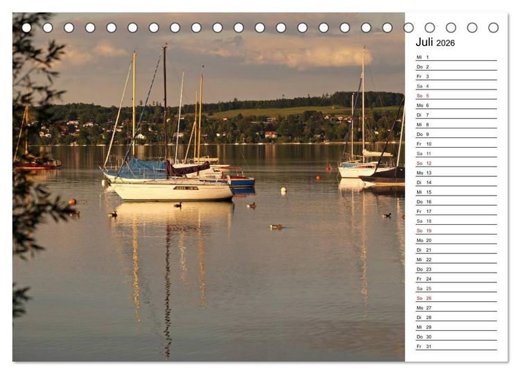 Produktbild: Seest&auml;rke - Der Ammersee (Tischkalender 2026 DIN A5 quer), CALVENDO Monatskalender