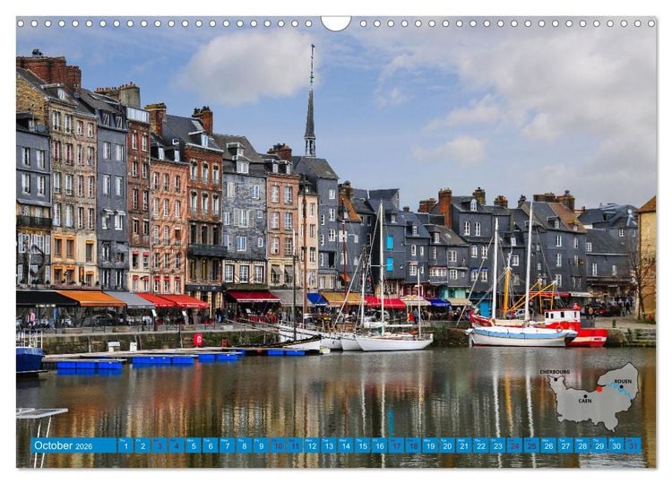 Produktbild: The Coasts of Normandy from Mont Saint-Michel to &Eacute;tretat (Wall Calendar 2026 DIN A3 landscape), CALVENDO 12 Month Wall Calendar