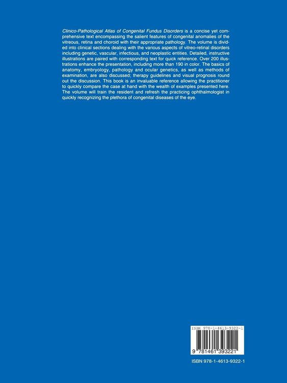 Produktbild: Clinico-Pathological Atlas of Congenital Fundus Disorders
