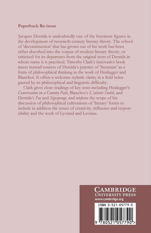 Produktbild: Derrida, Heidegger, Blanchot