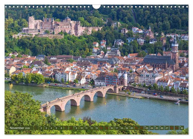 Produktbild: Heidelberger Neckarzauber (Wandkalender 2026 DIN A3 quer), CALVENDO Monatskalender