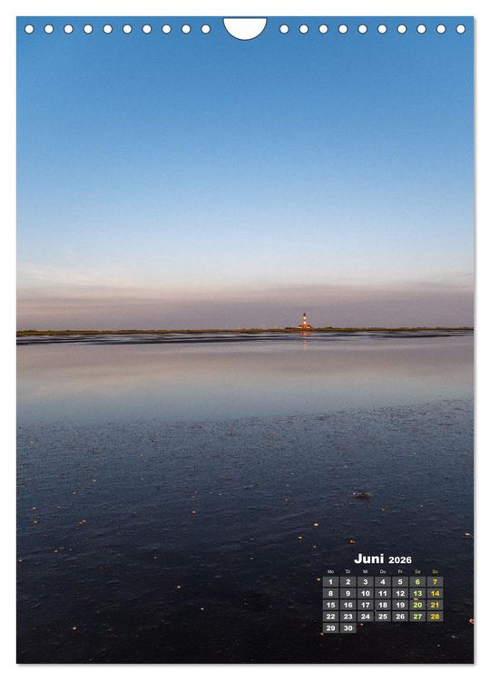 Produktbild: Westerhever - Wattwanderung in den Sonnenuntergang (Wandkalender 2026 DIN A4 hoch), CALVENDO Monatskalender
