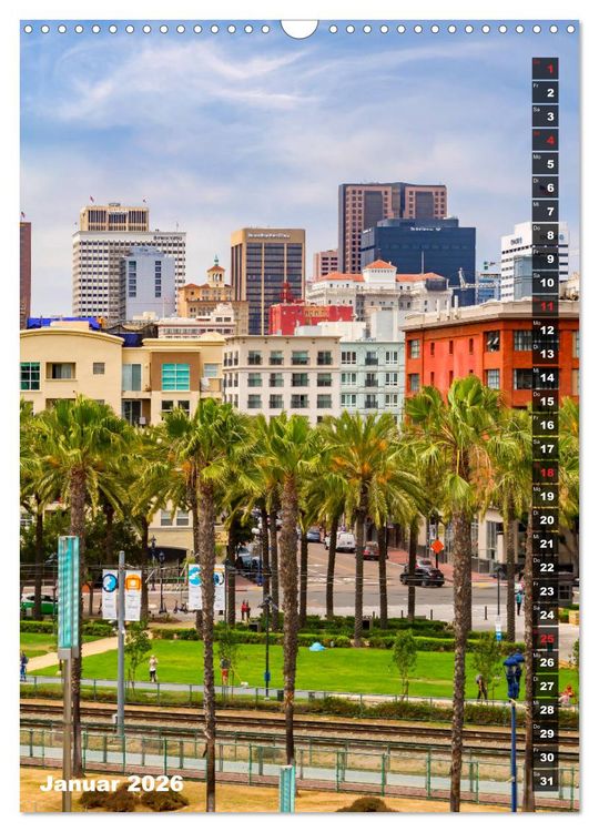 Produktbild: SAN DIEGO K&uuml;stenmetropole mit Flair (Wandkalender 2026 DIN A3 hoch), CALVENDO Monatskalender