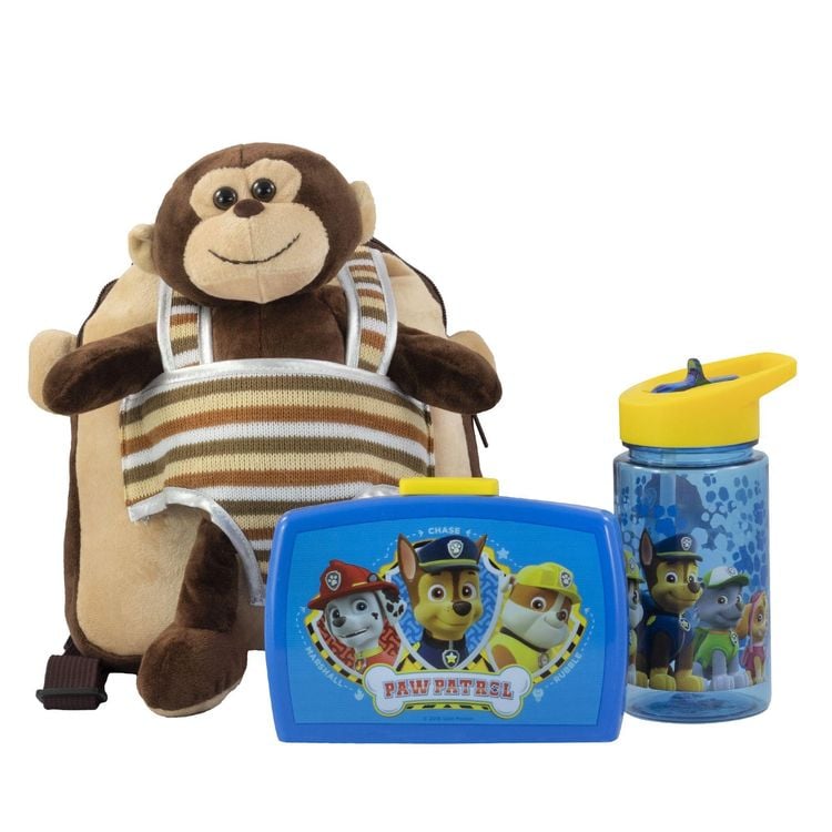 Produktbild: Pl&uuml;schrucksack Max Monkey Boy mit Brotdose und Trinkflasche