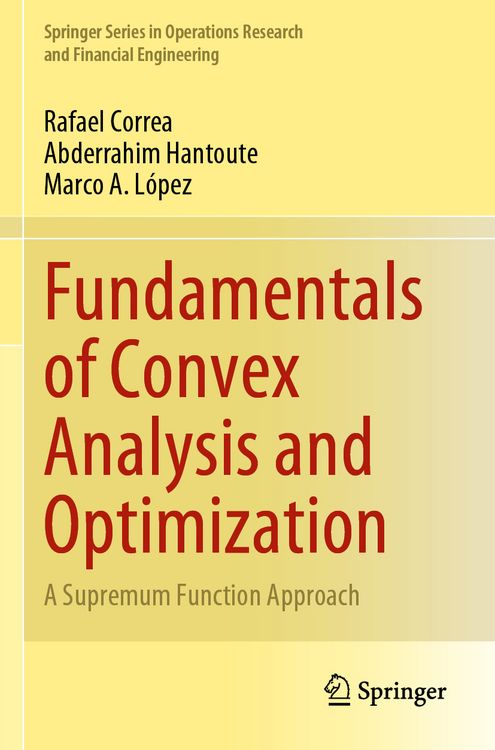 Produktbild: Fundamentals of Convex Analysis and Optimization