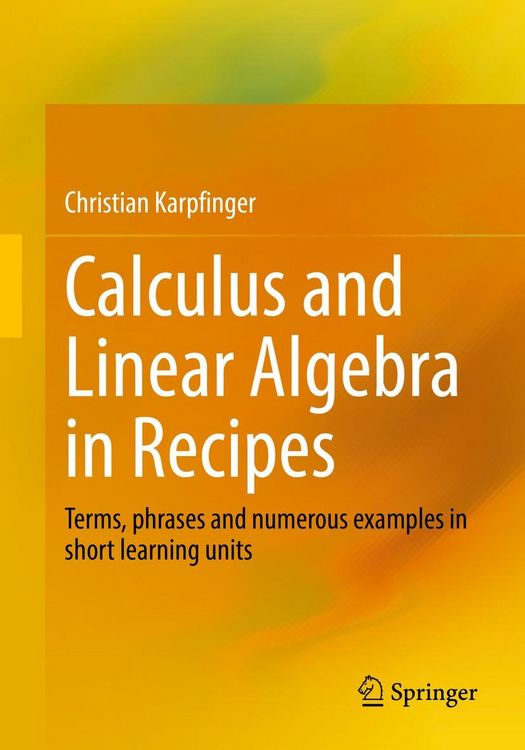 Produktbild: Calculus and Linear Algebra in Recipes