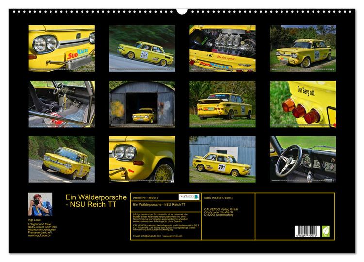 Produktbild: Ein W&auml;lderporsche - NSU Reich TT (Wandkalender 2026 DIN A2 quer), CALVENDO Monatskalender