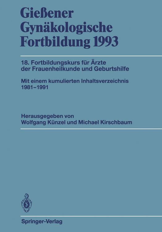 Produktbild: Gie&szlig;ener Gyn&auml;kologische Fortbildung 1993