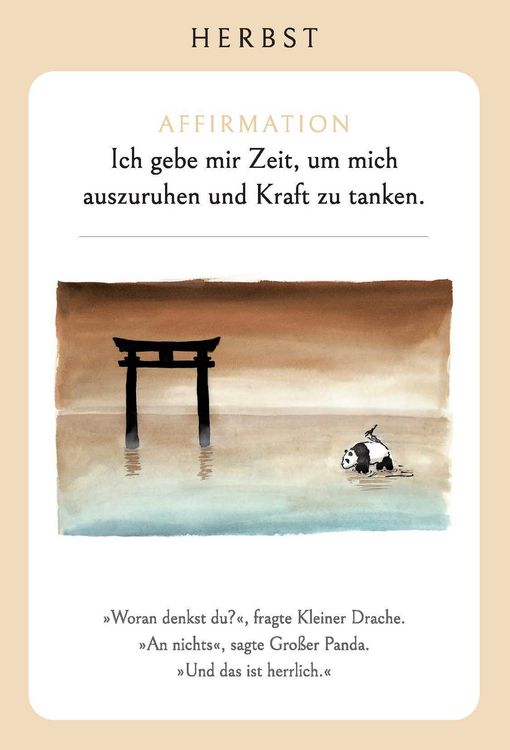 Produktbild: Gro&szlig;er Panda und Kleiner Drache Affirmationskarten