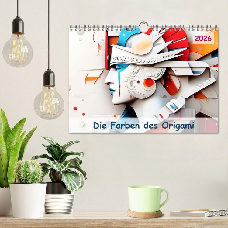Produktbild: Die Farben des Origami (Wandkalender 2026 DIN A4 quer), CALVENDO Monatskalender