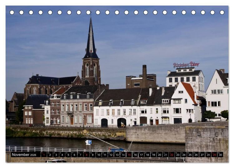 Produktbild: Maastricht - Stadtbummel (Tischkalender 2026 DIN A5 quer), CALVENDO Monatskalender