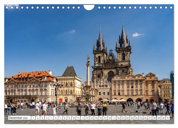 Produktbild: Tschechische Republik - Prag (Wandkalender 2026 DIN A4 quer), CALVENDO Monatskalender