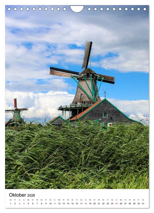 Produktbild: Die Windm&uuml;hle - Eindr&uuml;cke und Momente (Wandkalender 2026 DIN A4 hoch), CALVENDO Monatskalender