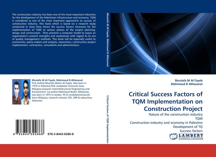 Produktbild: Critical Success Factors of TQM Implementation on Construction Project