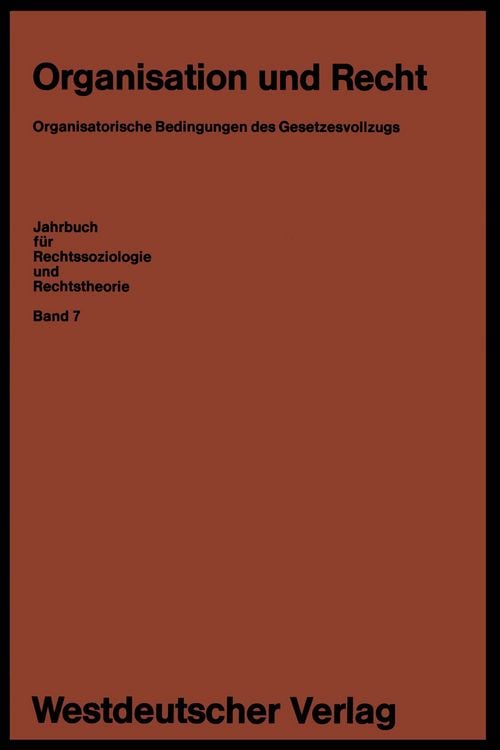 Produktbild: Organisation und Recht