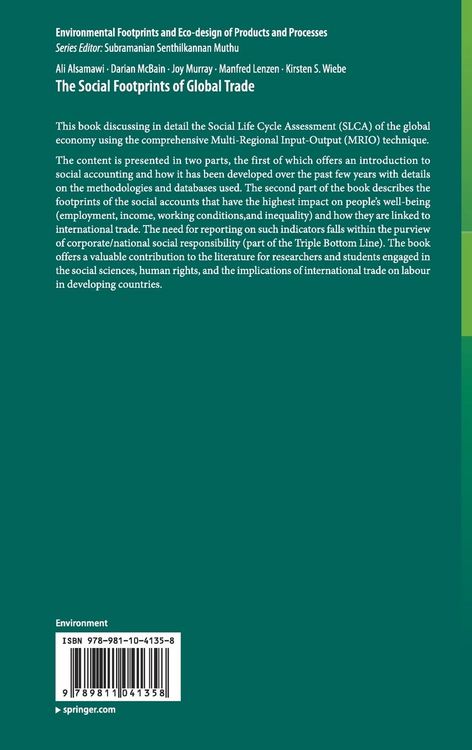 Produktbild: The Social Footprints of Global Trade