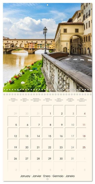 Produktbild: FLORENCE Impressions by day and night (Wall Calendar 2026 12 &times; 12 Inch) CALVENDO 12 Month Wall Calendar