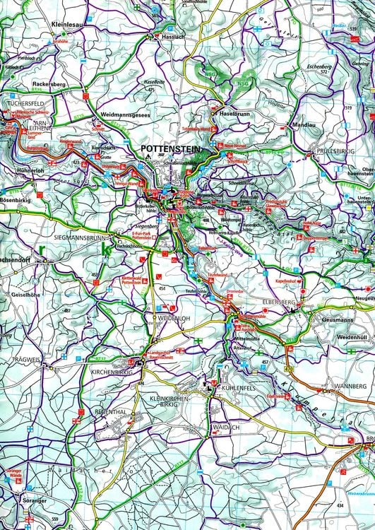 Produktbild: Fr&auml;nkische Schweiz Wiesenttal, Pottenstein Nr. 37 Outdoorkarte Deutschland 1:35 000