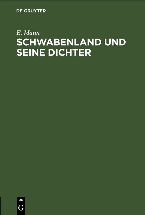 Produktbild: Schwabenland und seine Dichter