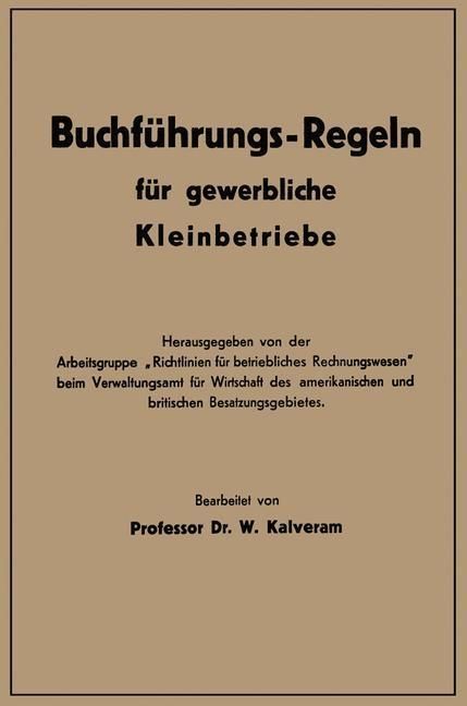 Produktbild: Buchf&uuml;hrungs-Regeln f&uuml;r gewerbliche Kleinbetriebe